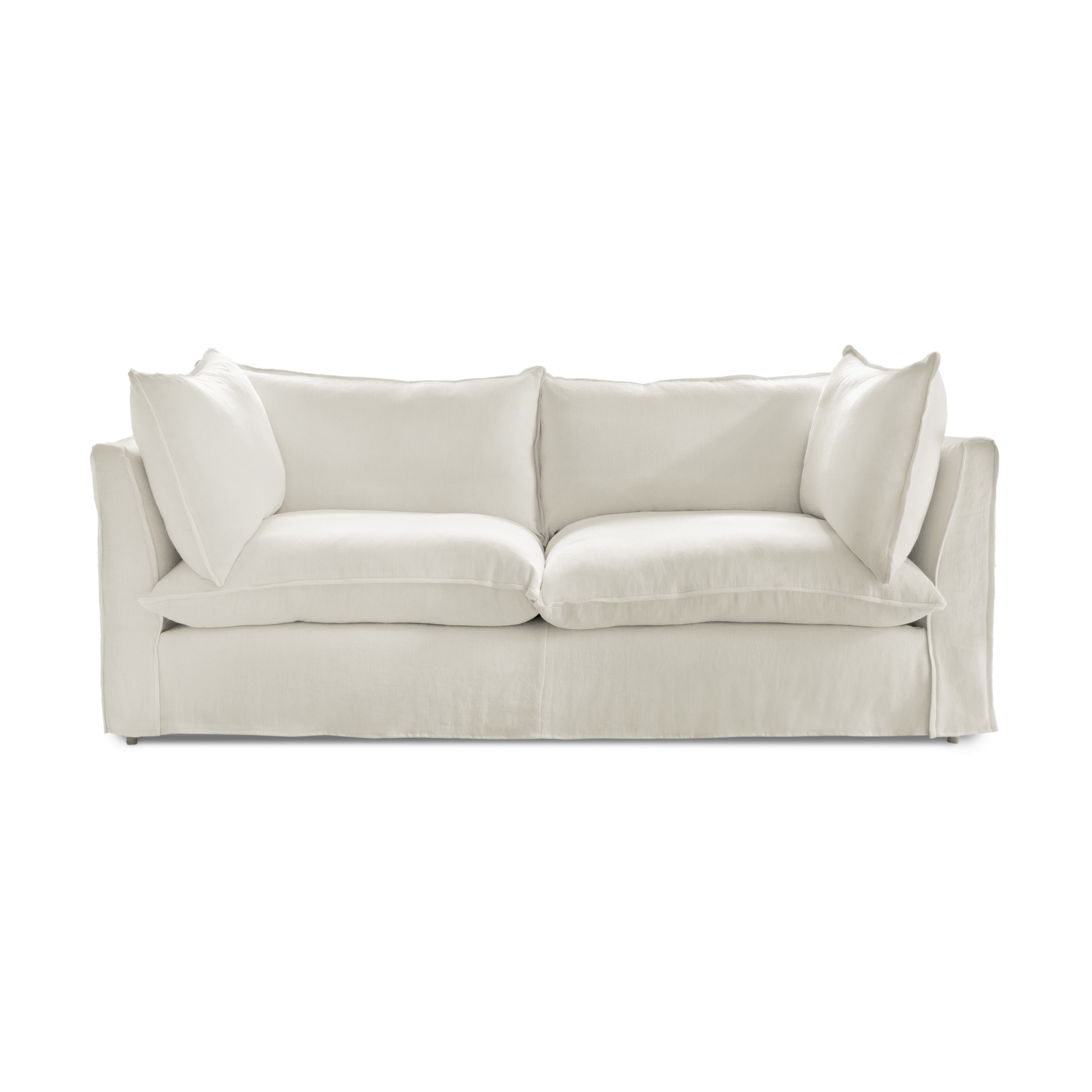 Coco 3 seater sofa with Self Piped Knife Edge cushion in Cotton