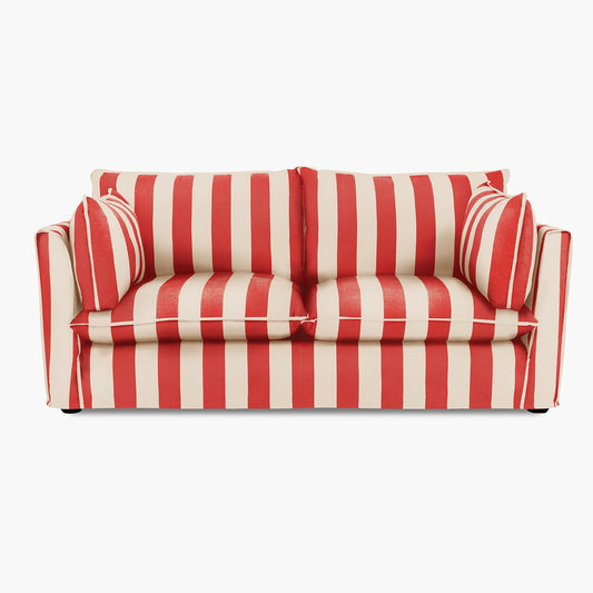 Cocobella 2.5 Seater Sofa in Petunia Red Stripe