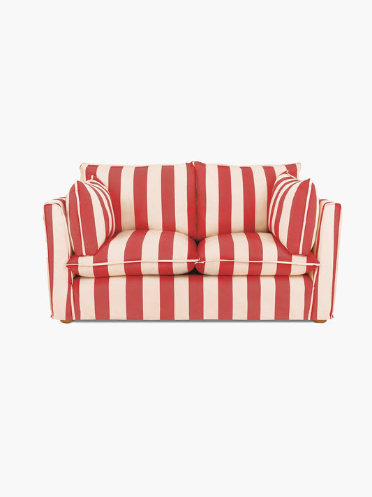 Cocobella 2 Seater Sofa in Petunia Red Stripe