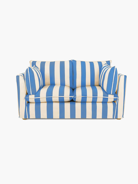 Cocobella 2 Seater Sofa in Cornish Blue Stripe