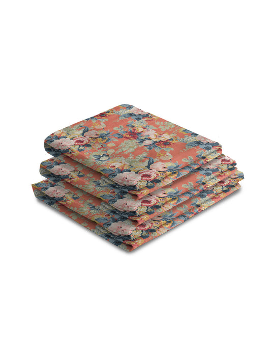 Cocobella Loveseat Cover in English Garden Coral Orange