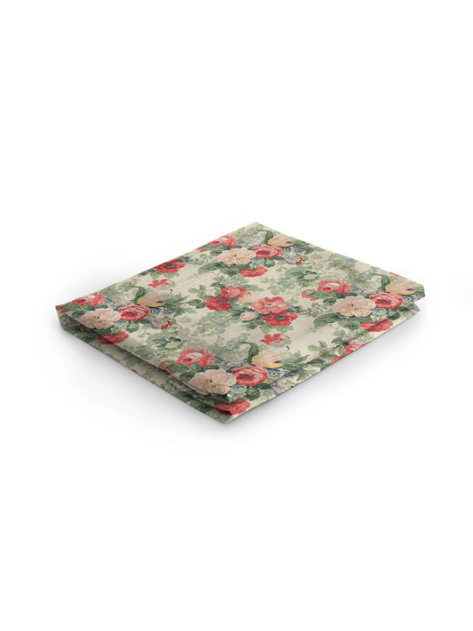 Cocobella Footstool Cover in English Garden Classic Rose
