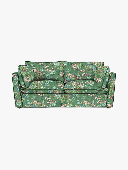 Cocobella 2.5 Seater Sofa in Belleville Juniper with Pine Velvet Trim