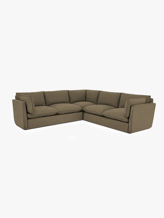 Cocobella 3 x 3 seater sofa in Beatrice Olive