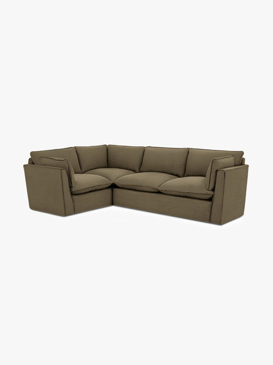 Cocobella RH 2 x 3 seater sofa in Beatrice Olive