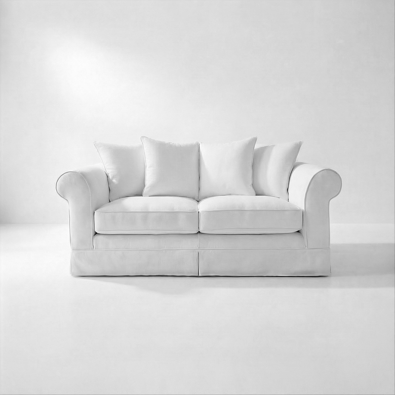 Barton 2 Seater Sofa with Scatter Cushions in Customer's Own Material - Made to Order