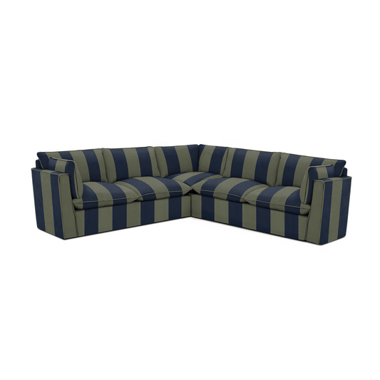 Cocobella 3 x 3 seater sofa in Woodland Stripe