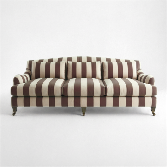Felix 4 seater sofa in Chocolate Stripes