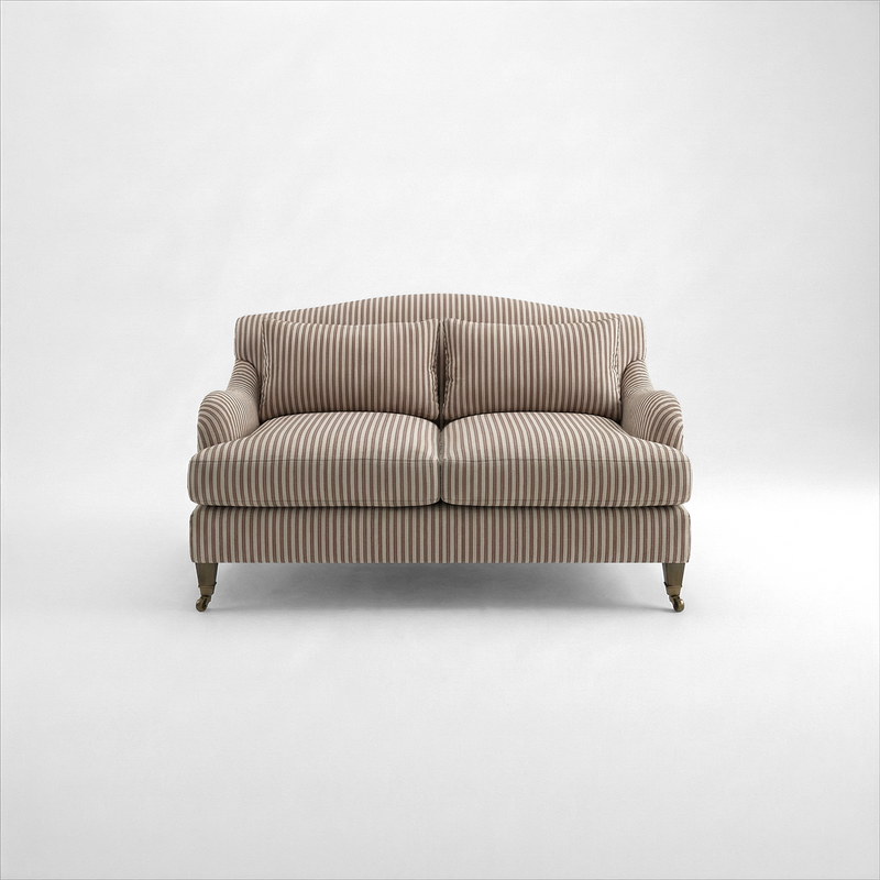Felix 2 seater sofa in Narrow Chocolate Stripes