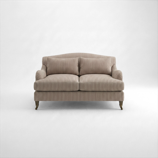 Felix 2 seater sofa in Narrow Chocolate Stripes