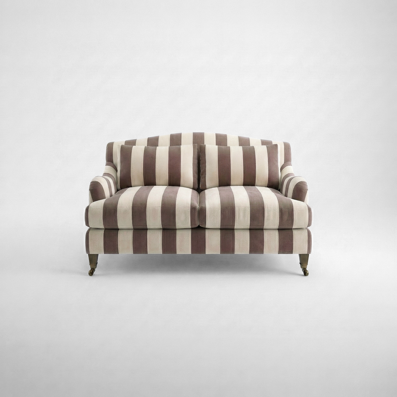 Felix 2 seater sofa in Chocolate Stripes