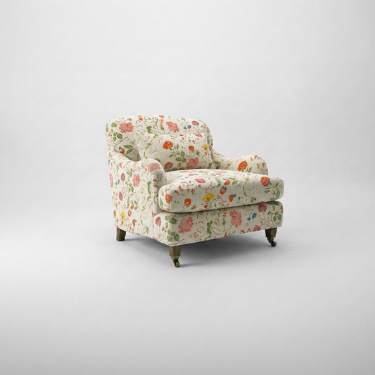 Felix Armchair with Fixed Back in Wildwood Ivory