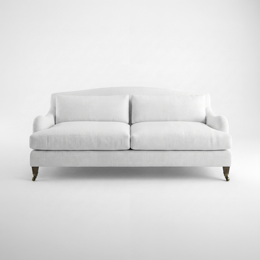 Felix Fixed Cover 3 seater sofa with Box Edge Cushion in Customer's Own Material - Made to Order