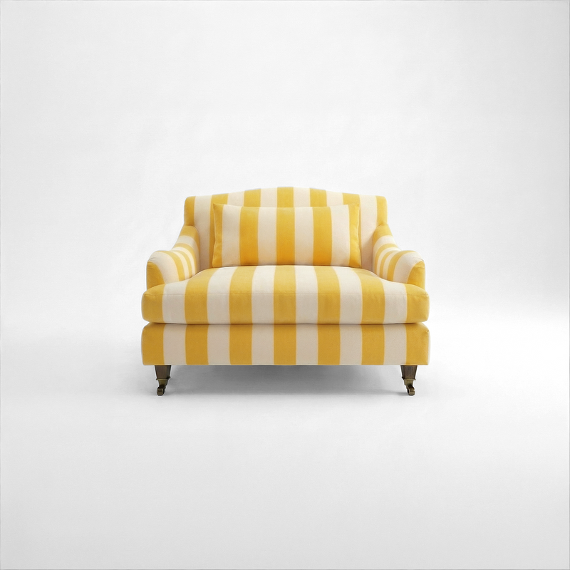 Felix Loveseat in Dandelion Stripes