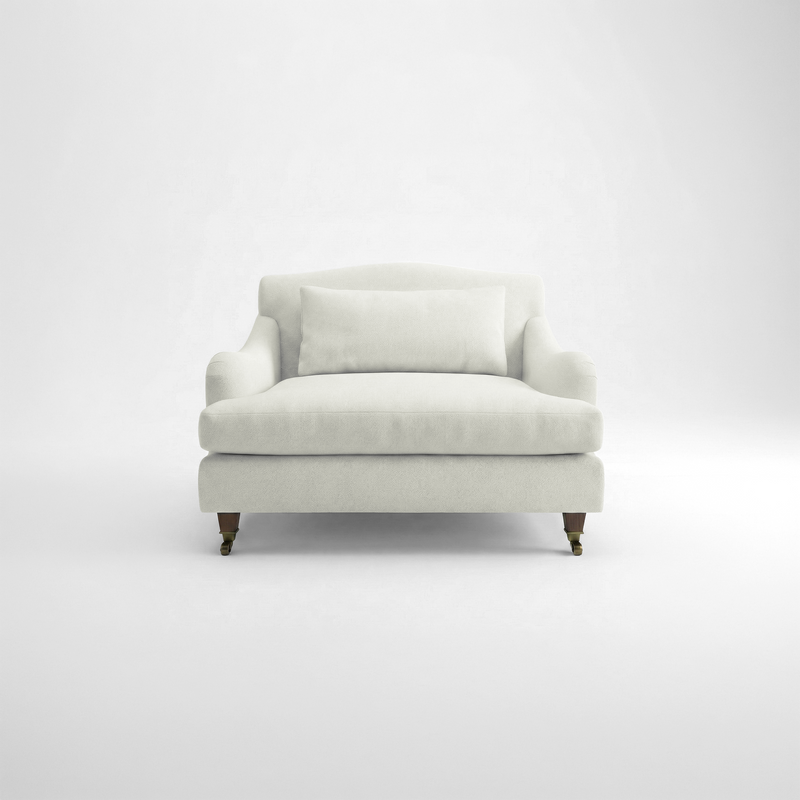 Felix Loveseat in Cotton Linen Cool Coconut