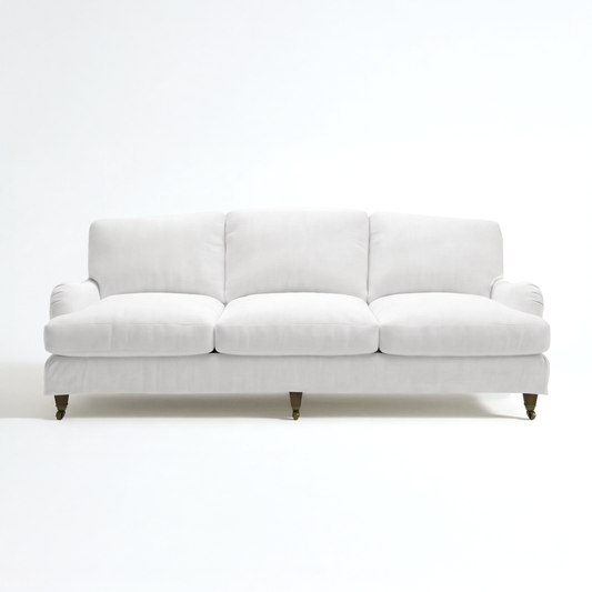 Isobel Loose Cover 4 seater sofa with Box Edge Cushion in Customer's Own Material - Made to Order
