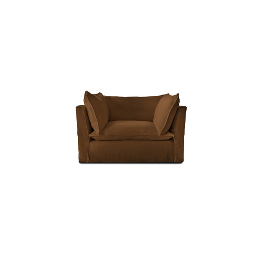 Cocobella Loveseat in Beatrice Nutmeg