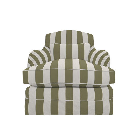 Felix Armchair in Spring Green Stripe