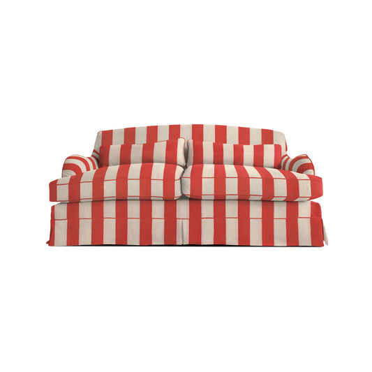 Felix Medium Sofa in Petunia Red Stripe