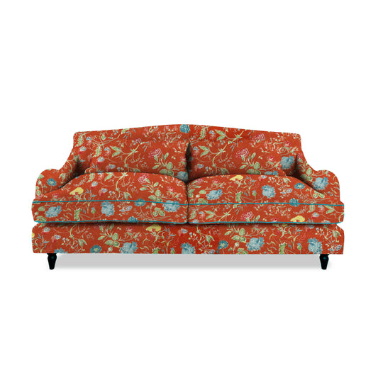 Isobel 3 seater sofa in Natural Linen Wildwood Pumpkin