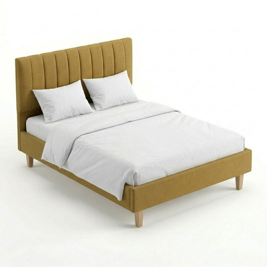 Bespoke Panel Bed in Brera Lino Hemp - Available Now