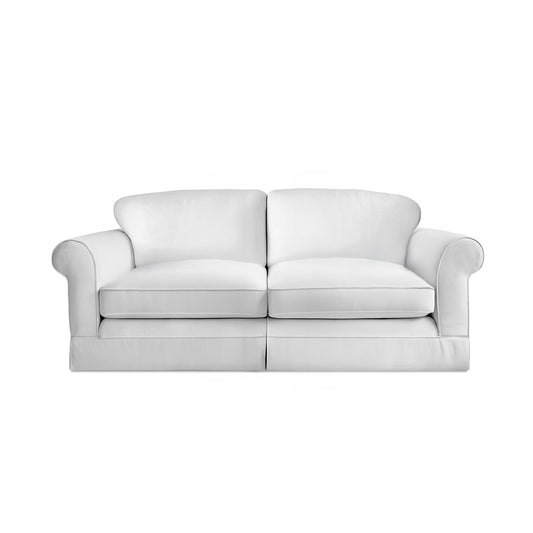 Salthrop Large Sofa with Big Back Cushion in Beatrice Camelia