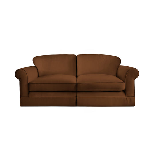 Salthrop Large Sofa with Big Back Cushion in Beatrice Nutmeg