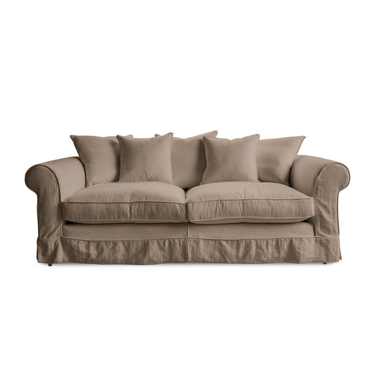 Salthrop Large Sofa with Scatter Cushion in Boho Parchment