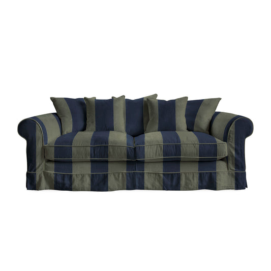 Salthrop Large Sofa with Scatter Cushion in Woodland Stripe