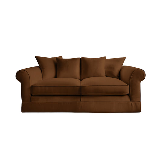 Salthrop Medium Sofa with Scatter Cushion in Beatrice Nutmeg