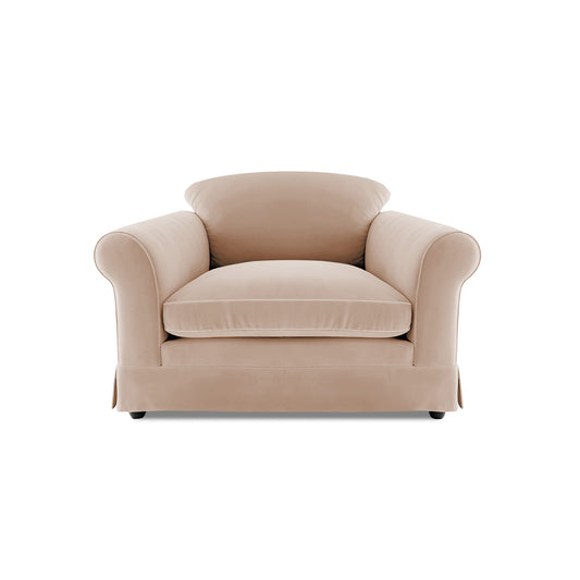 Barton Small Sofa with Big Back Cushions in Cotton Linen Rosedale - Made To Order