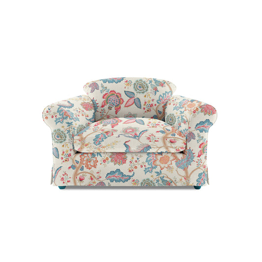 Barton Small Sofa with Big Back Cushions in Kitty Indian Summer - Made to Order