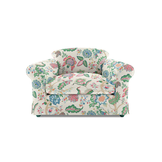 Barton Small Sofa with Big Back Cushions in Kitty Spring Green - Made to Order