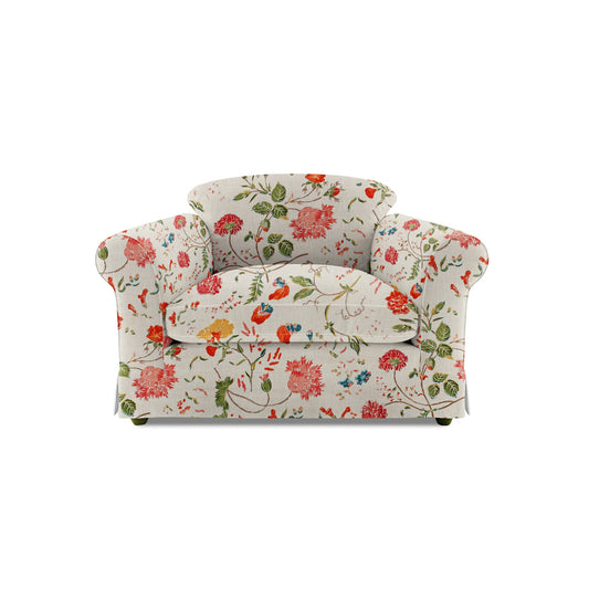 Barton Small Sofa with Big Back Cushions in Wildwood Ivory - Made to Order