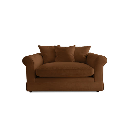 Salthrop Loveseat with Scatter Cushion in Beatrice Nutmeg