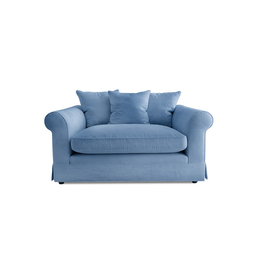 Salthrop Loveseat with Scatter Cushion in Boho Denim