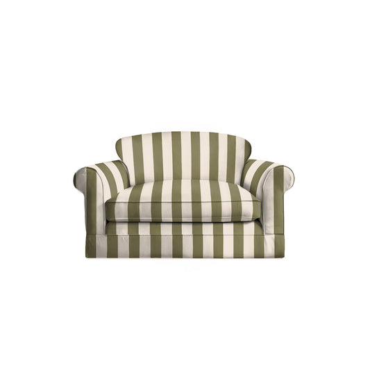 Salthrop Loveseat with Big Back Cushion in Spring Green Stripe