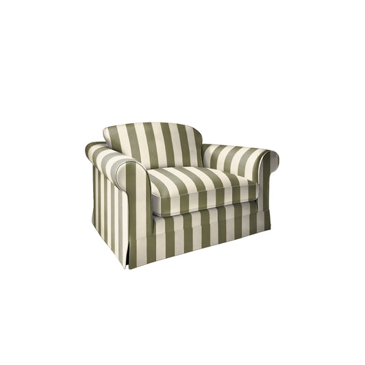 Salthrop Loveseat with Big Back Cushion in Spring Green Stripe