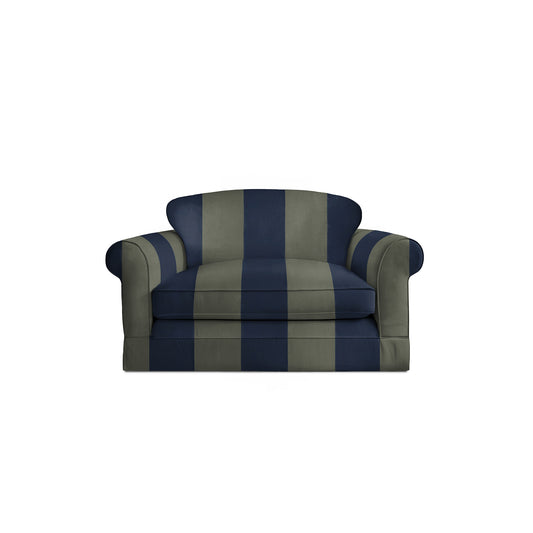 Salthrop Loveseat with Big Back Cushion in Woodland Stripe