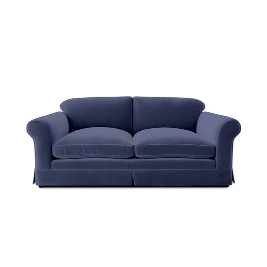 Barton Large Sofa with Big Back Cushions in Cotton Linen Inkspot - Made To Order