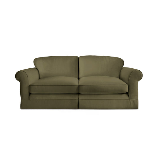 Salthrop Large Sofa with Big Back Cushion in Beatrice Olive