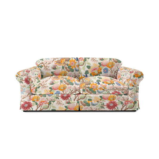 Barton Large Sofa with Big Back Cushions in Magnolia Cream Blue - Made To Order (Available for quick ship)