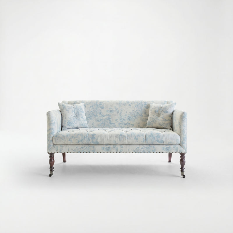 Sophia 2 seater sofa in Midsummer Faded Blue - Made to Order