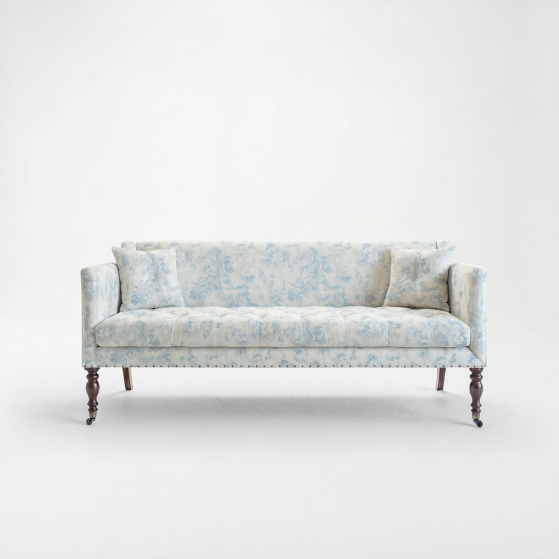 Sophia 3 seater sofa in Midsummer Faded Blue - Made to Order