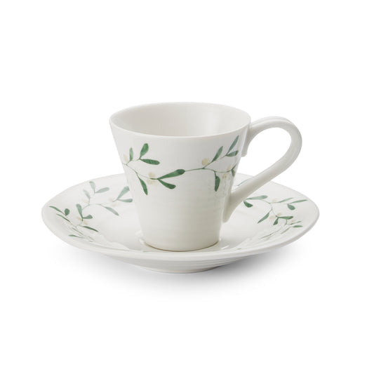 Amor Porcelain Espresso Cup and Saucer - Set of Two