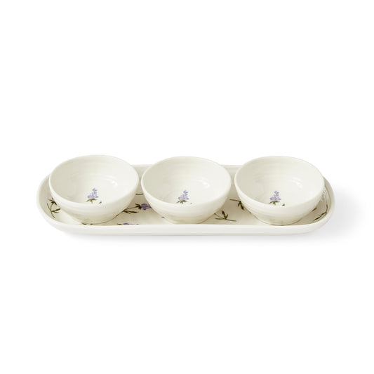 Lavandula 3 Bowl & Tray Set