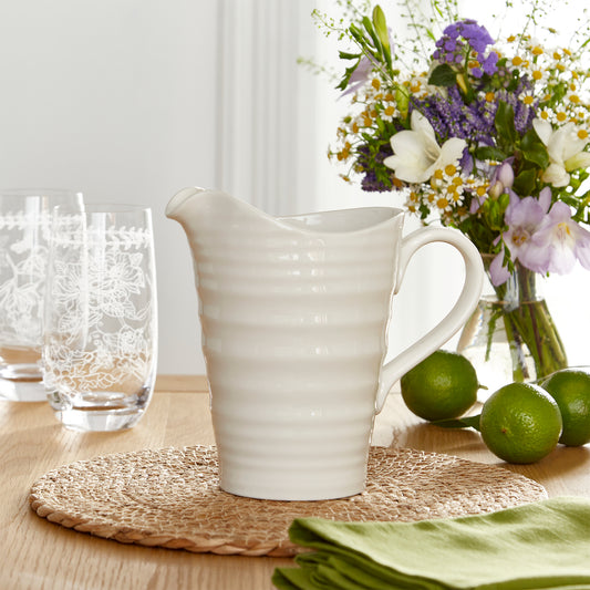 White Porcelain Medium Pitcher