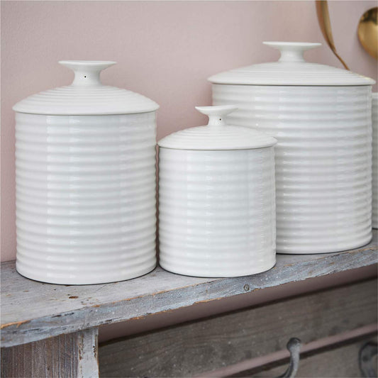 White Porcelain Medium Storage Jar