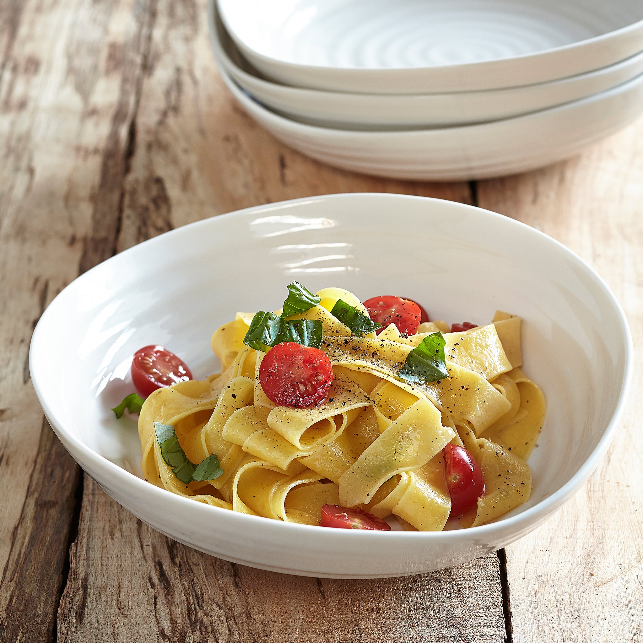 White Porcelain Pasta Bowl Set of Four – sophieconran