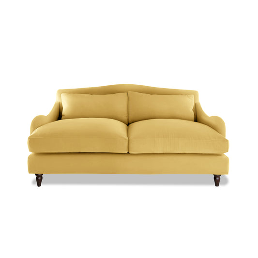 Isobel 2.5 Seater Sofa in Ochre Linen - Made to Order